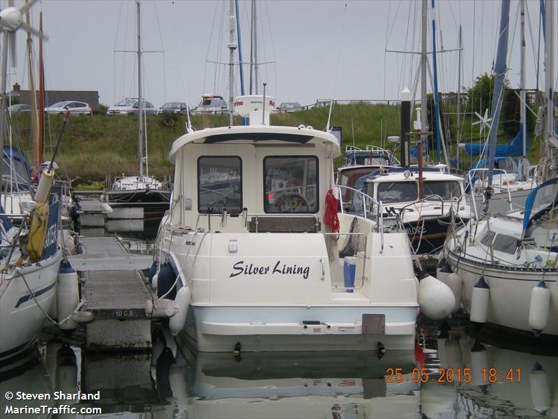 silver lining (Pleasure craft) - IMO , MMSI 235104647, Call Sign 2HLO2 under the flag of United Kingdom (UK)