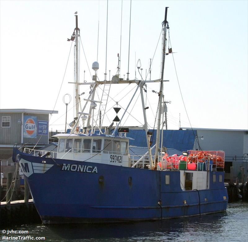 monica (Fishing vessel) - IMO , MMSI 338351000, Call Sign WYC7529 under the flag of USA