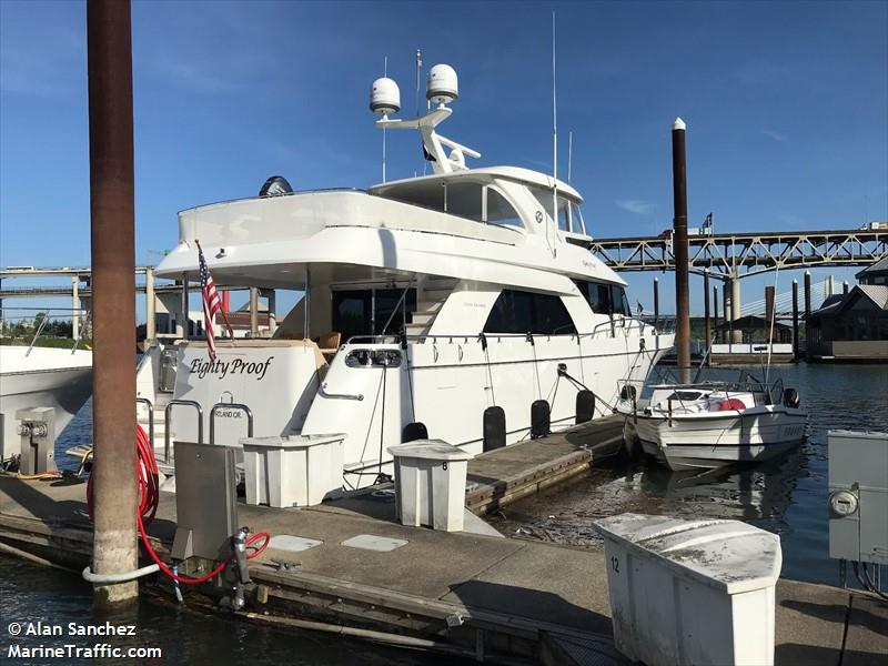 eighty proof (Pleasure craft) - IMO , MMSI 368038310 under the flag of United States (USA)