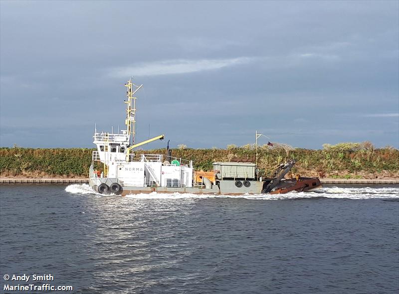 norma (Dredging or UW ops) - IMO , MMSI 232003935, Call Sign MVZN9 under the flag of United Kingdom (UK)