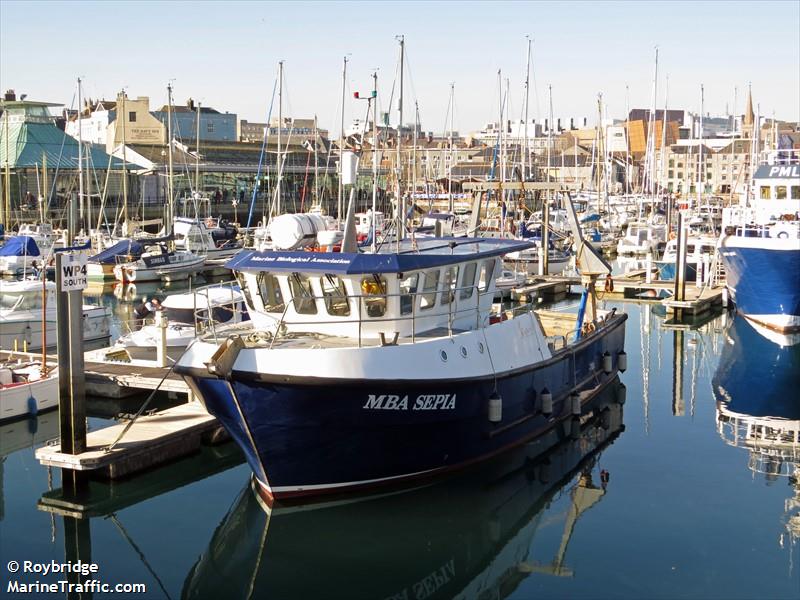 mba sepia (Fishing vessel) - IMO , MMSI 235017255, Call Sign MENE6 under the flag of United Kingdom (UK)