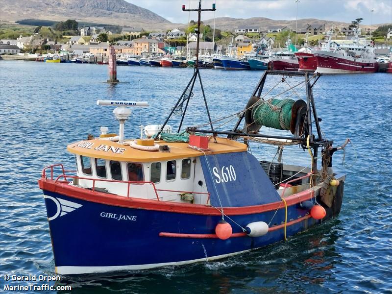 girl jane (Fishing vessel) - IMO , MMSI 250002451, Call Sign EILO6 under the flag of Ireland