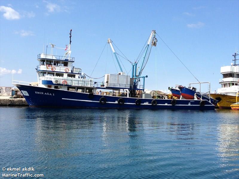emin aga-1 (Fishing vessel) - IMO , MMSI 271072321, Call Sign TCA2076 under the flag of Turkey