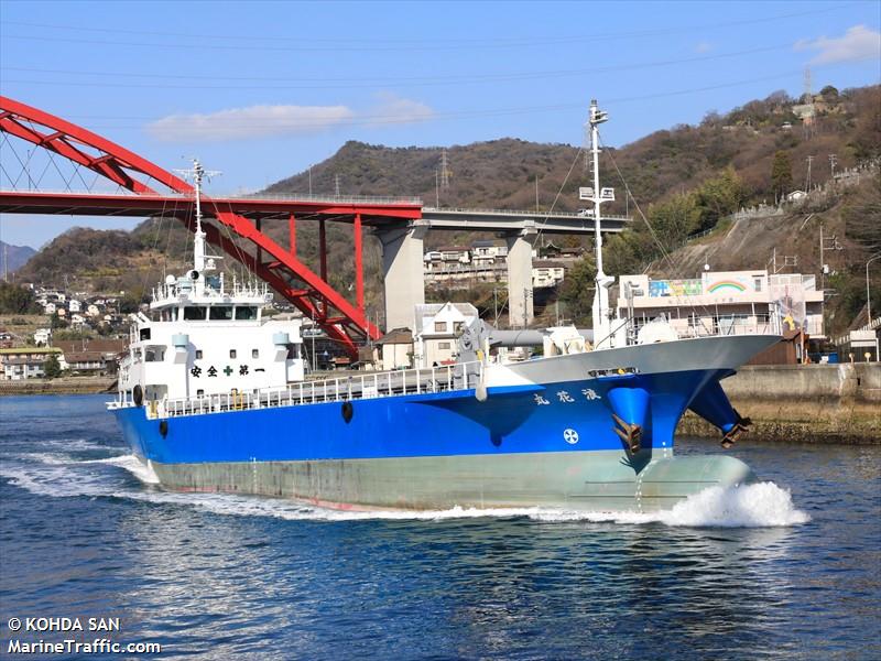 naniwa maru (Cargo ship) - IMO , MMSI 431008716, Call Sign JD4115 under the flag of Japan