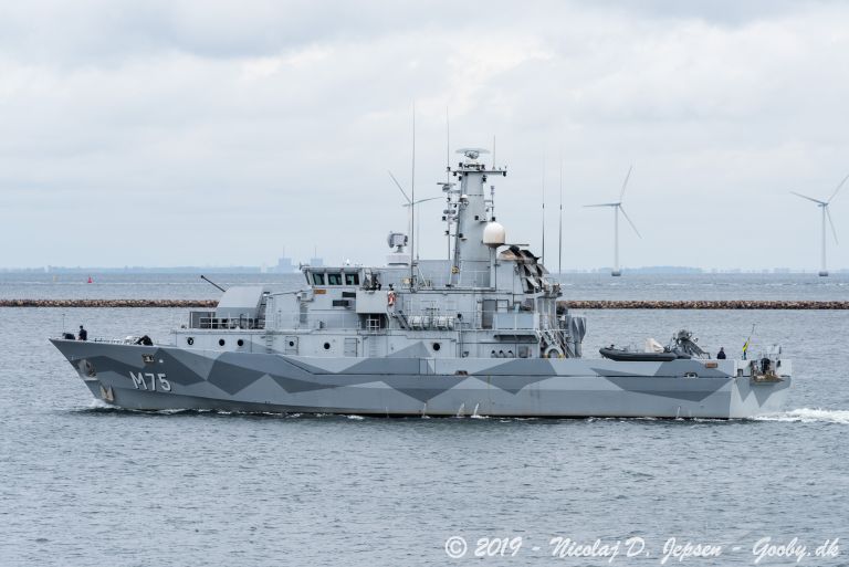swe warship m75 (-) - IMO , MMSI 266279000, Call Sign SLUJ under the flag of Sweden
