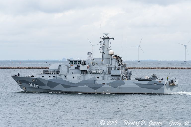 swe warship m75 (Military ops) - IMO , MMSI 266279000, Call Sign SLUJ under the flag of Sweden
