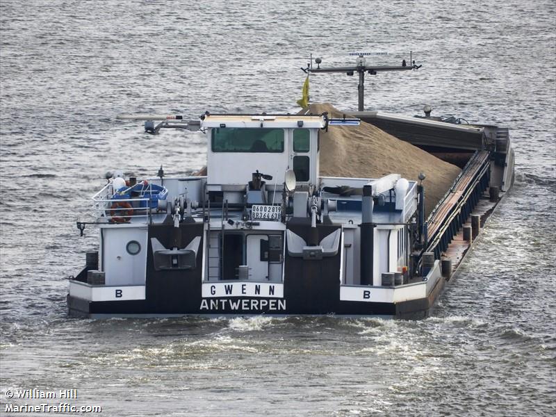 gwenn (Cargo ship) - IMO , MMSI 205315390, Call Sign OT3153 under the flag of Belgium