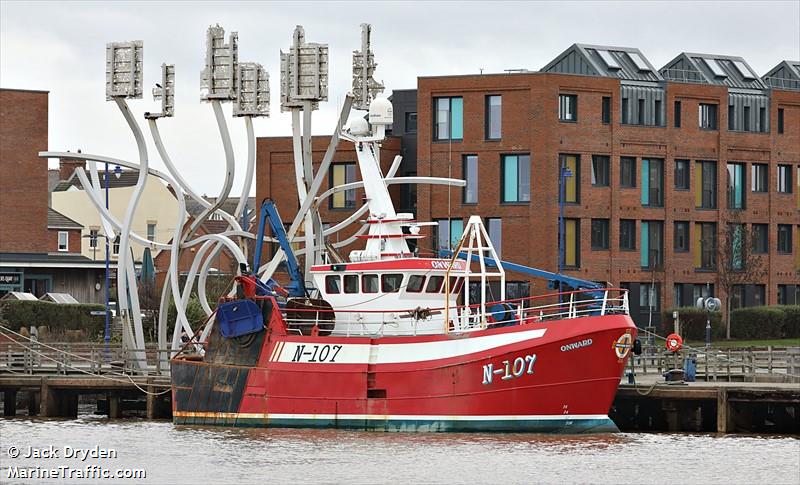 onward n107 (Fishing Vessel) - IMO , MMSI 235080649, Call Sign 2DOB3 under the flag of United Kingdom (UK)