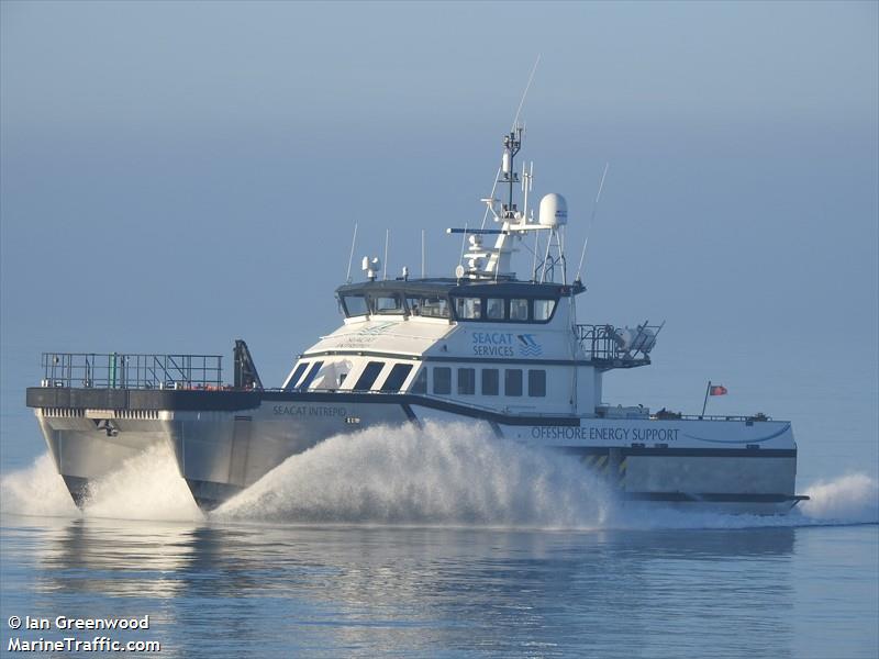 seacat intrepid (HSC) - IMO , MMSI 235107284, Call Sign 2HWU6 under the flag of United Kingdom (UK)