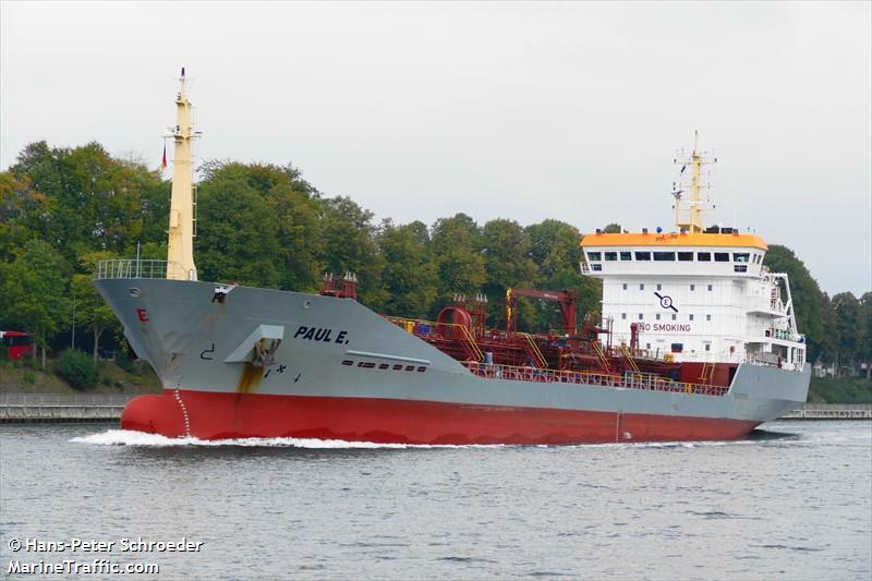 paul e (Chemical/Oil Products Tanker) - IMO 9268277, MMSI 236283000, Call Sign ZDGV9 under the flag of Gibraltar