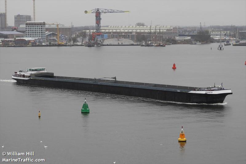 sianto (Cargo ship) - IMO , MMSI 244660663, Call Sign PI9308 under the flag of Netherlands