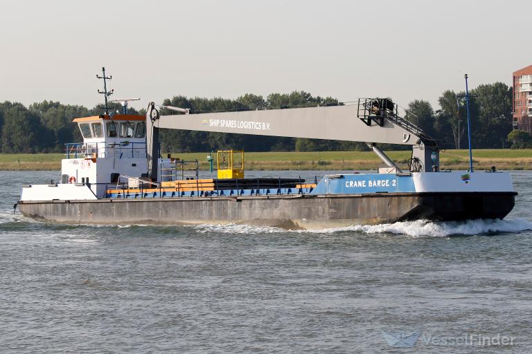 crane barge 2 (Cargo ship) - IMO , MMSI 244670112, Call Sign PE8760 under the flag of Netherlands