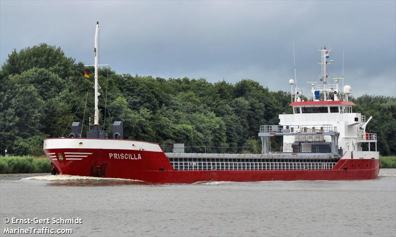 priscilla (General Cargo Ship) - IMO 9411745, MMSI 245223000, Call Sign PBQY under the flag of Netherlands