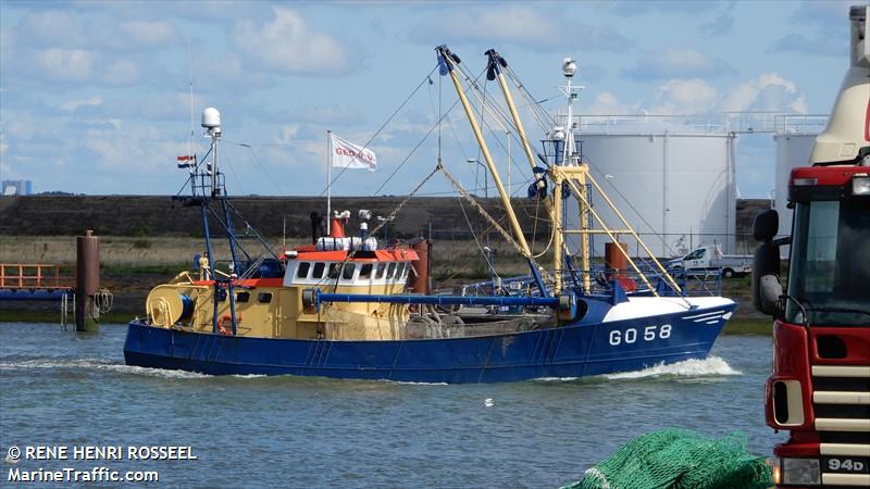 jakoriwi go58 (Fishing Vessel) - IMO 8432675, MMSI 245247000, Call Sign PEZC under the flag of Netherlands