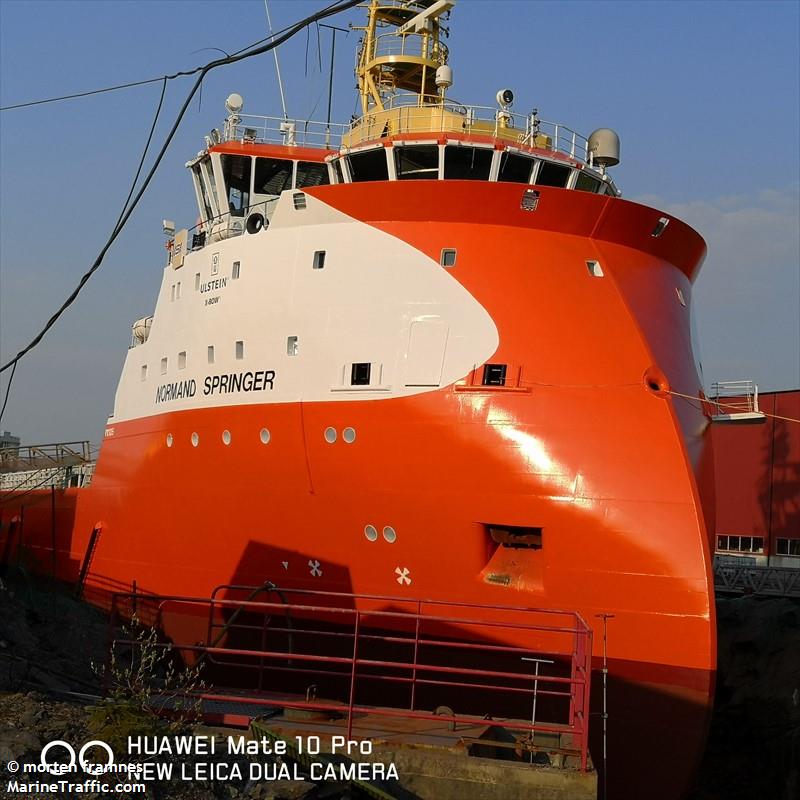 normand springer (Offshore Tug/Supply Ship) - IMO 9656656, MMSI 257064980, Call Sign LAFT8 under the flag of Norway