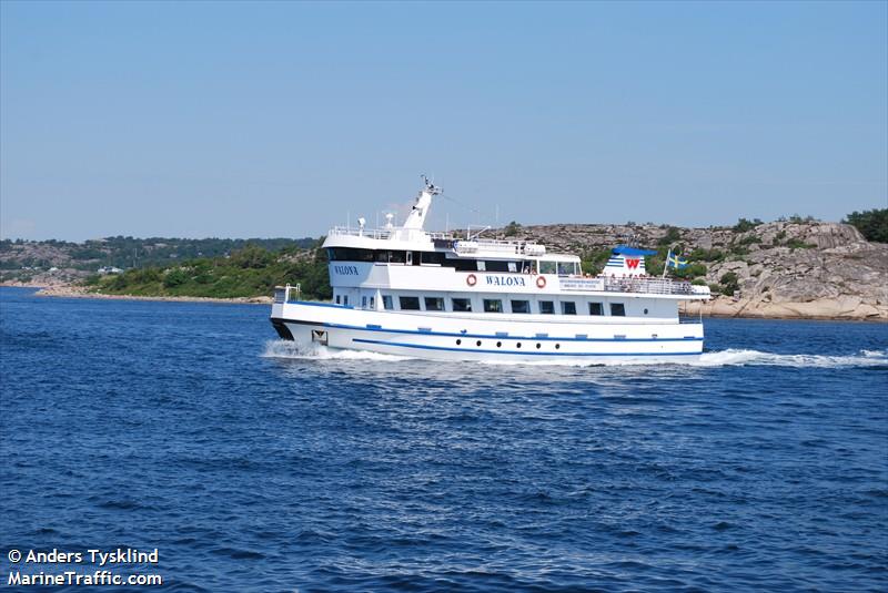 kungso (Passenger Ship) - IMO 8602854, MMSI 265360000, Call Sign SLMD under the flag of Sweden