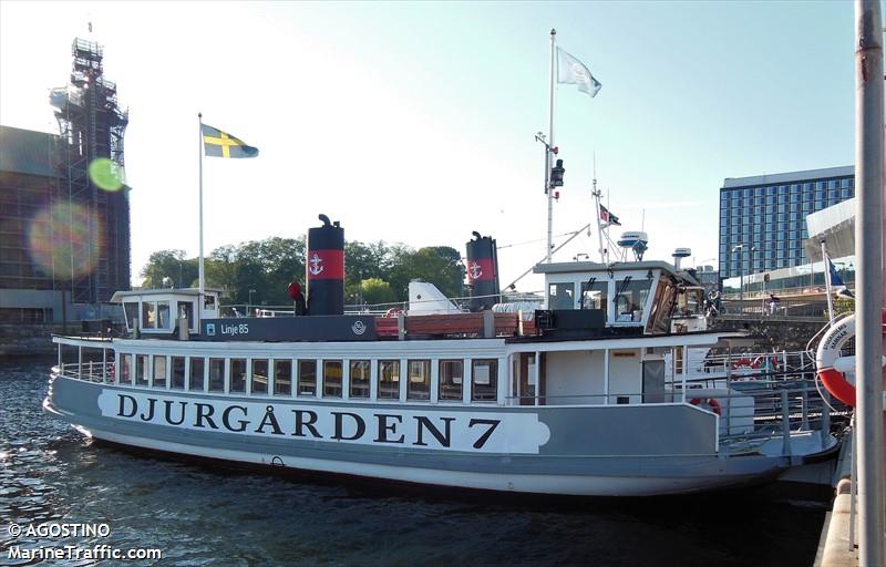 djurgarden 7 (Passenger ship) - IMO , MMSI 265633760, Call Sign SFE2519 under the flag of Sweden