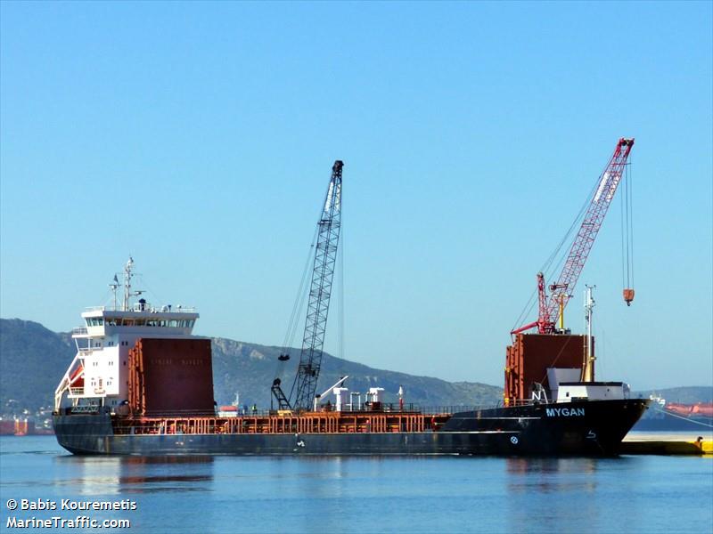 mygan (General Cargo Ship) - IMO 9108489, MMSI 314459000, Call Sign 8PAP3 under the flag of Barbados