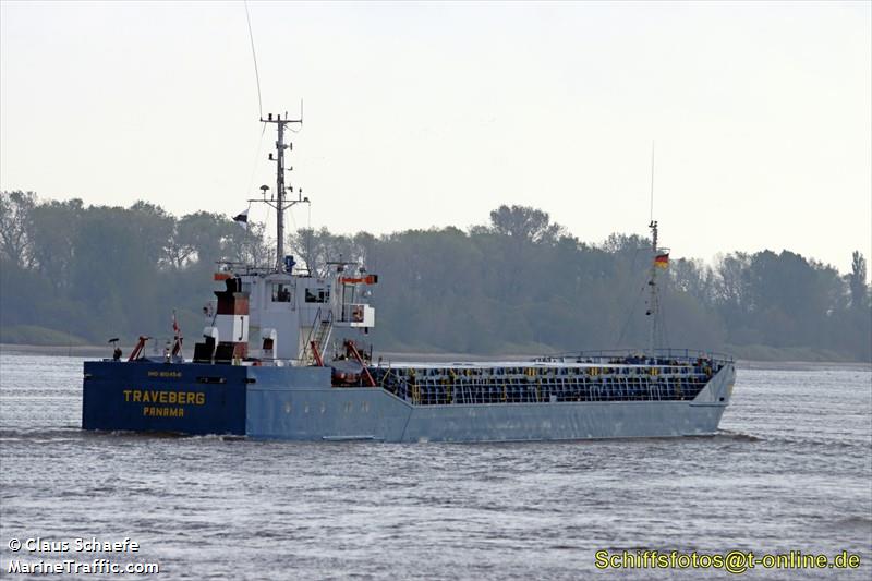 traveberg (General Cargo Ship) - IMO 8104541, MMSI 354749000, Call Sign 3FRV3 under the flag of Panama