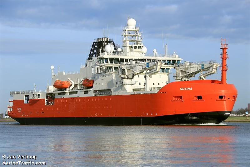 nuyina (Research Vessel) - IMO 9797060, MMSI 375897000, Call Sign J8B5960 under the flag of St Vincent & Grenadines