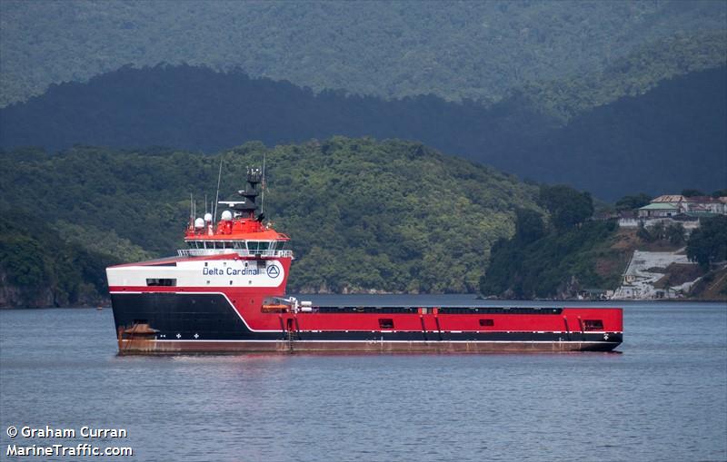 delta cardinal (Offshore Tug/Supply Ship) - IMO , MMSI 377901070, Call Sign J8QU5 under the flag of St Vincent & Grenadines