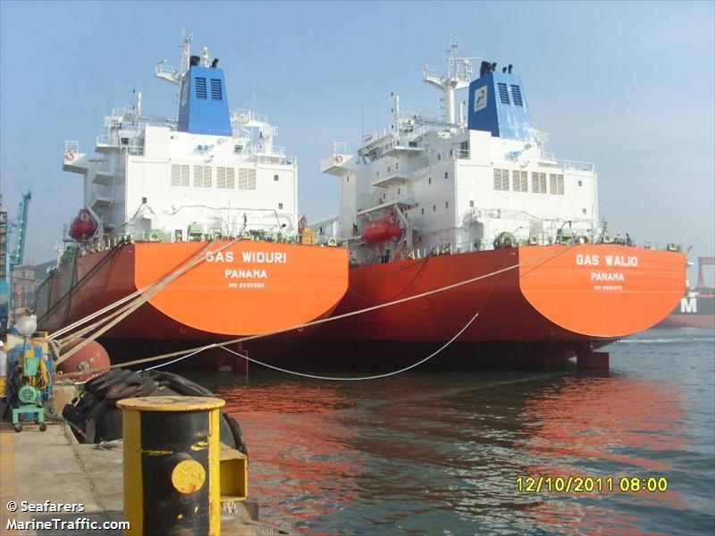 gas widuri (LPG Tanker) - IMO 9590668, MMSI 525008071, Call Sign POGF under the flag of Indonesia