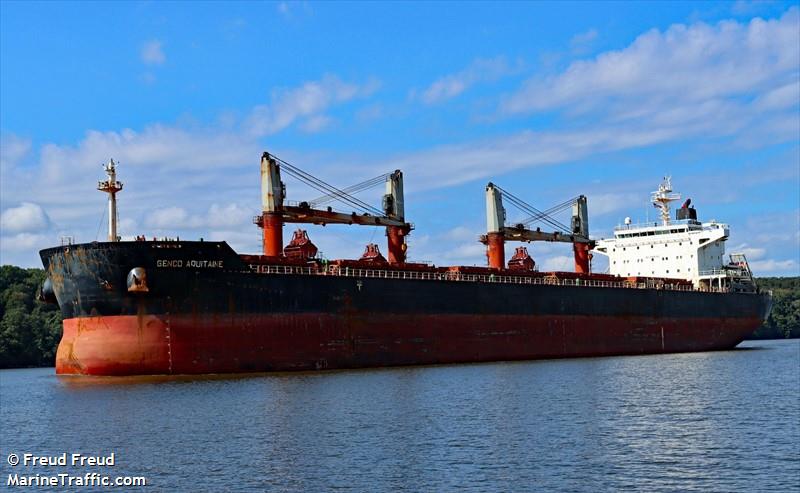 genco aquitaine (Bulk Carrier) - IMO 9490624, MMSI 538002316, Call Sign V7DT9 under the flag of Marshall Islands