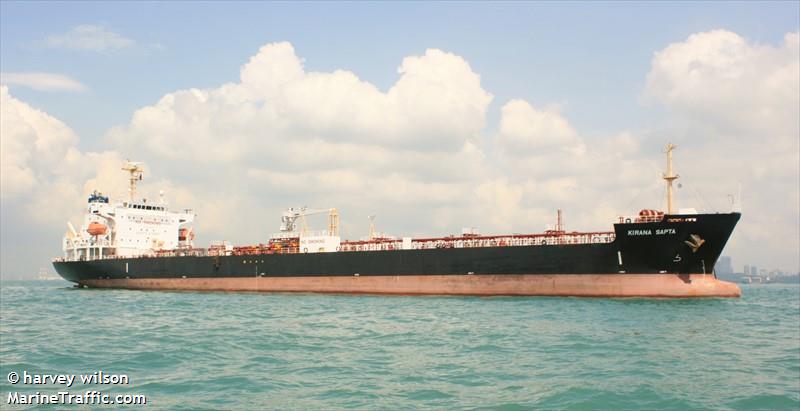 kirana sapta (Oil Products Tanker) - IMO 9711690, MMSI 565326000, Call Sign 9V3771 under the flag of Singapore