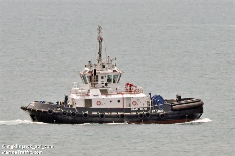 star titan tg83 (Tug) - IMO 9511909, MMSI 566657000, Call Sign 9VHY6 under the flag of Singapore