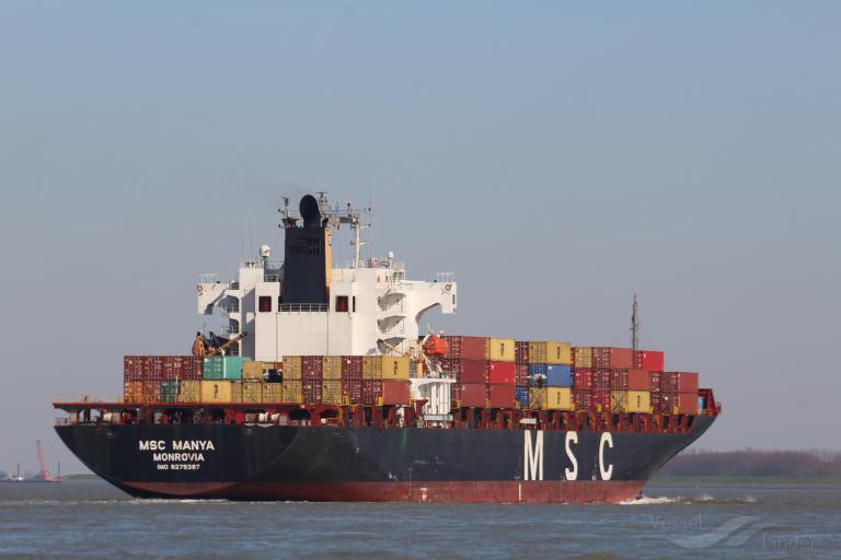 msc manya (Container Ship) - IMO 9275397, MMSI 636015233, Call Sign A8ZK7 under the flag of Liberia