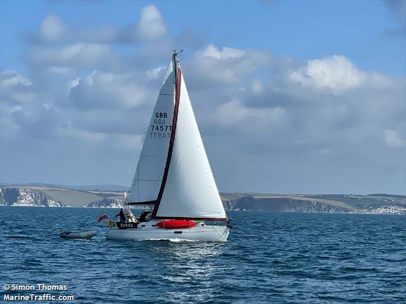 carina (Sailing vessel) - IMO , MMSI 232018672, Call Sign MEBQ8 under the flag of United Kingdom (UK)