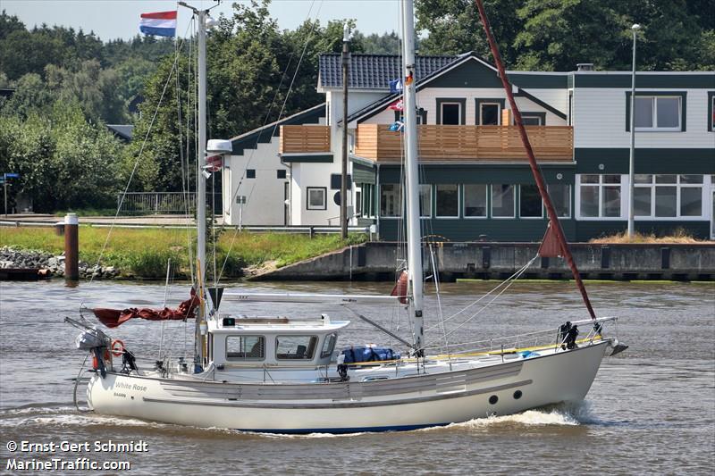 white rose (Sailing vessel) - IMO , MMSI 244059507, Call Sign PI2615 under the flag of Netherlands
