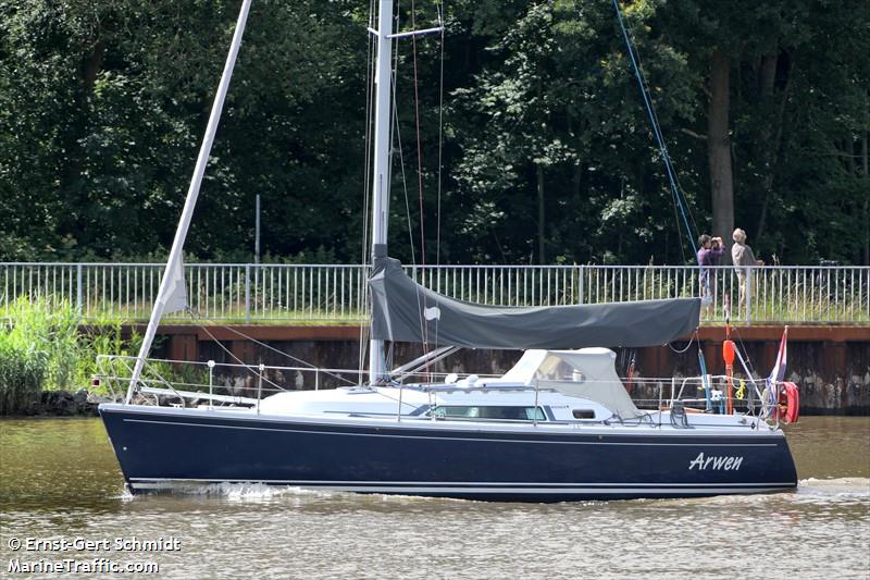 arwen (Sailing vessel) - IMO , MMSI 244153604, Call Sign PG6926 under the flag of Netherlands