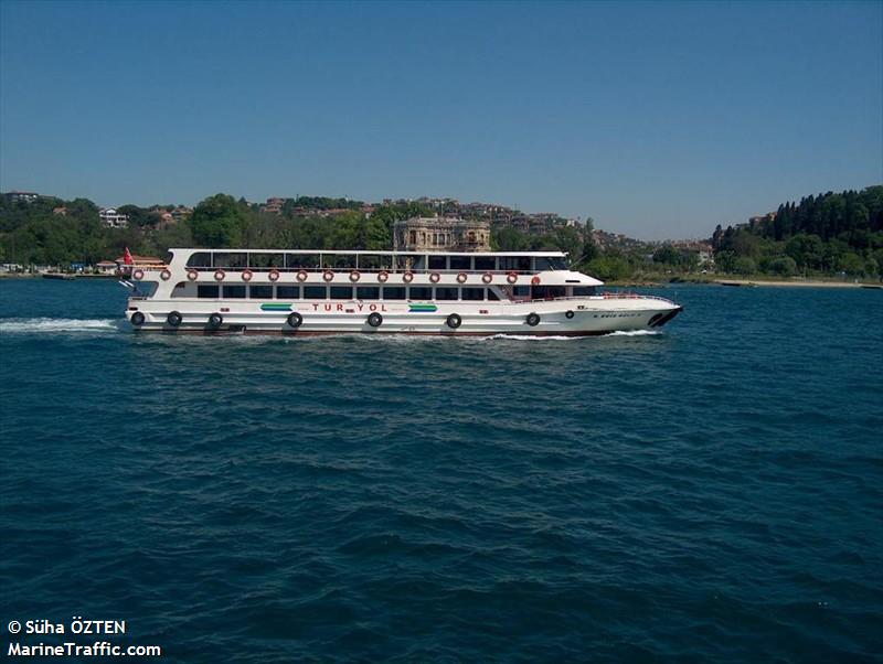 h.reisoglu-5 (Passenger ship) - IMO , MMSI 271010288, Call Sign TCA2355 under the flag of Turkey
