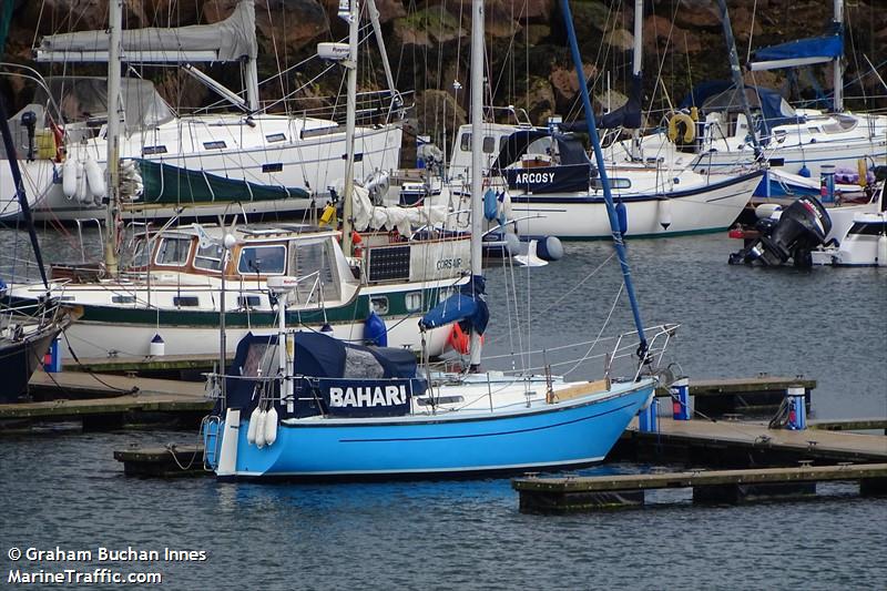 bahari (Sailing vessel) - IMO , MMSI 235033822, Call Sign MLQL7 under the flag of United Kingdom (UK)