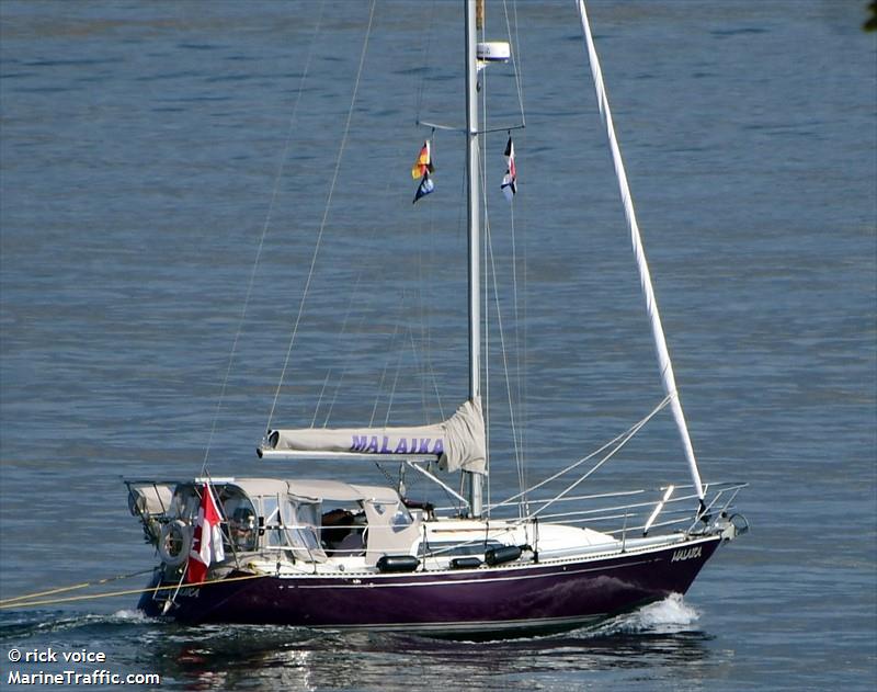 malaika (Pleasure craft) - IMO , MMSI 316036406 under the flag of Canada