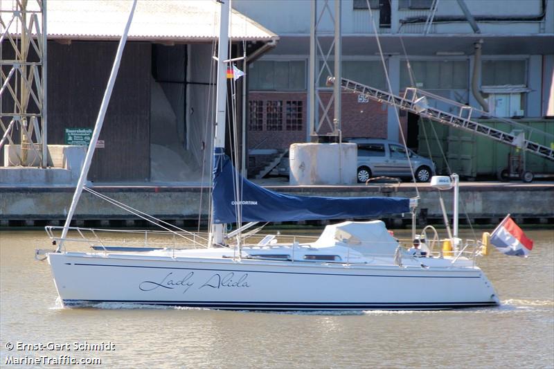 lady alida (Sailing vessel) - IMO , MMSI 244660987, Call Sign PB5009 under the flag of Netherlands