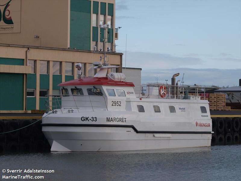 margret gk-33 (Fishing vessel) - IMO , MMSI 251856470, Call Sign TFKF under the flag of Iceland