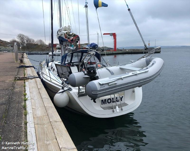 sy molly (Sailing vessel) - IMO , MMSI 265564450, Call Sign SE7635 under the flag of Sweden