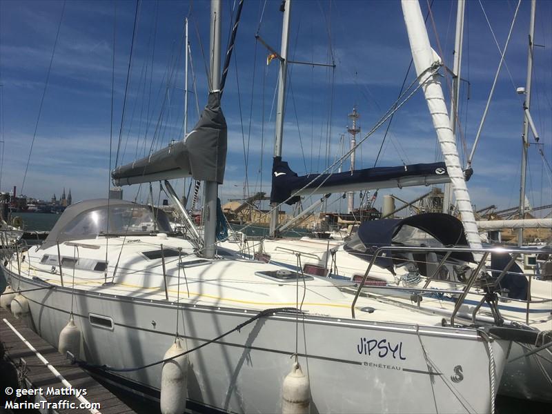 jipsyl (Pleasure craft) - IMO , MMSI 205849510, Call Sign OR8495 under the flag of Belgium