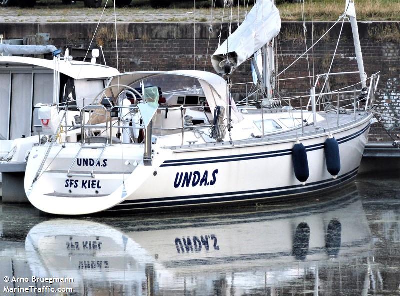 unda.s (Pleasure craft) - IMO , MMSI 211182510, Call Sign DA2495 under the flag of Germany