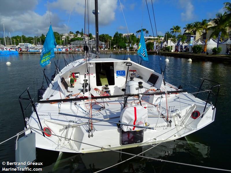 black mamba solosail (Sailing vessel) - IMO , MMSI 227889810, Call Sign FAF7533 under the flag of France