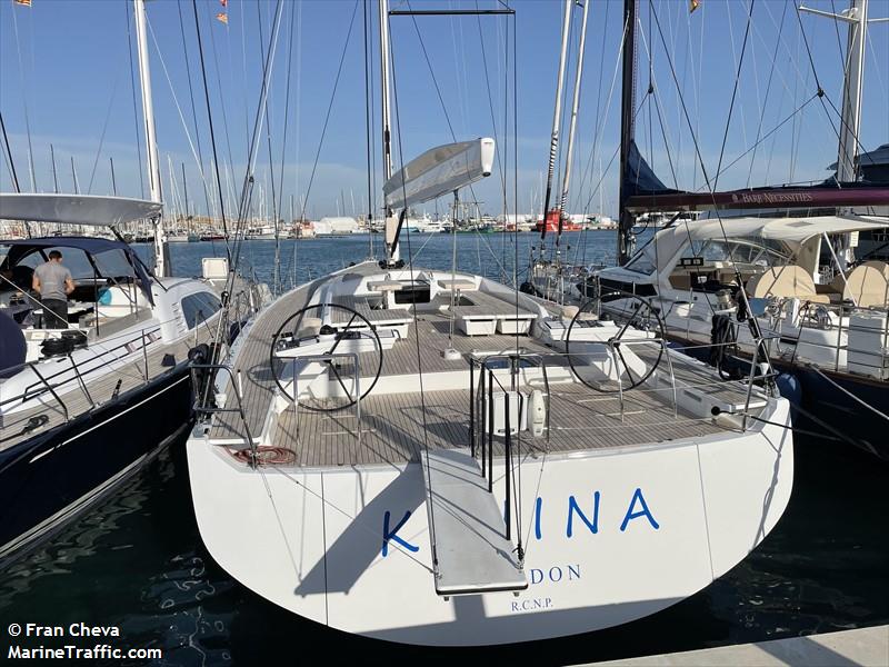 kinina (Sailing vessel) - IMO , MMSI 232015009, Call Sign MCXX9 under the flag of United Kingdom (UK)