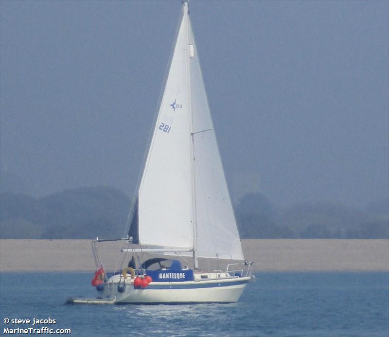 dantesque (Sailing vessel) - IMO , MMSI 235050481, Call Sign MBFK8 under the flag of United Kingdom (UK)