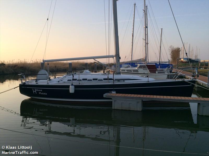hakuna matata (Sailing vessel) - IMO , MMSI 244670659, Call Sign PG8561 under the flag of Netherlands