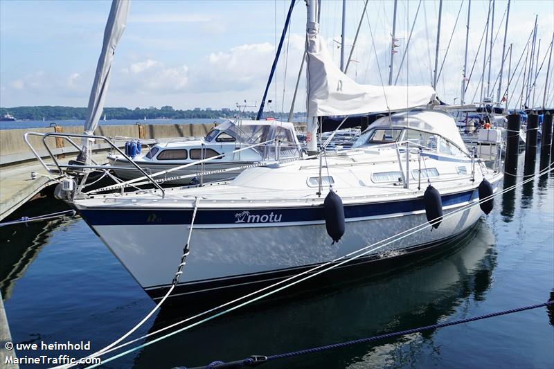 motu (Sailing vessel) - IMO , MMSI 211716610, Call Sign DB8929 under the flag of Germany