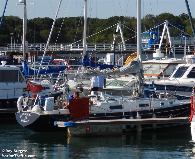 muscadet de havelet (Sailing vessel) - IMO , MMSI 235020032, Call Sign MWZY5 under the flag of United Kingdom (UK)