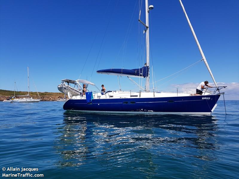 kookala (Sailing vessel) - IMO , MMSI 227198850 under the flag of France