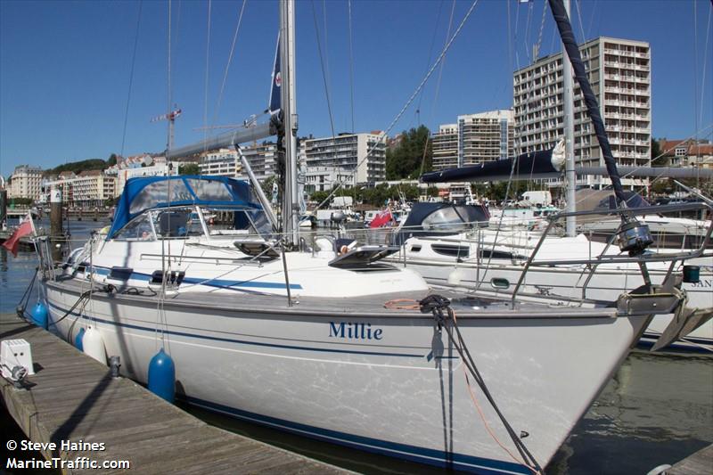 millie (Pleasure craft) - IMO , MMSI 235095362, Call Sign 2FYR3 under the flag of United Kingdom (UK)