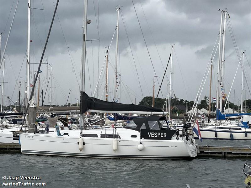 vesper (Sailing vessel) - IMO , MMSI 244170040, Call Sign PC7101 under the flag of Netherlands